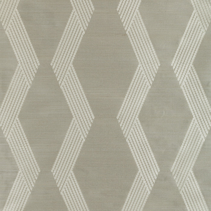 Kravet Couture Chainlink Emb Sisal Grey Wallpaper W3835.11.0