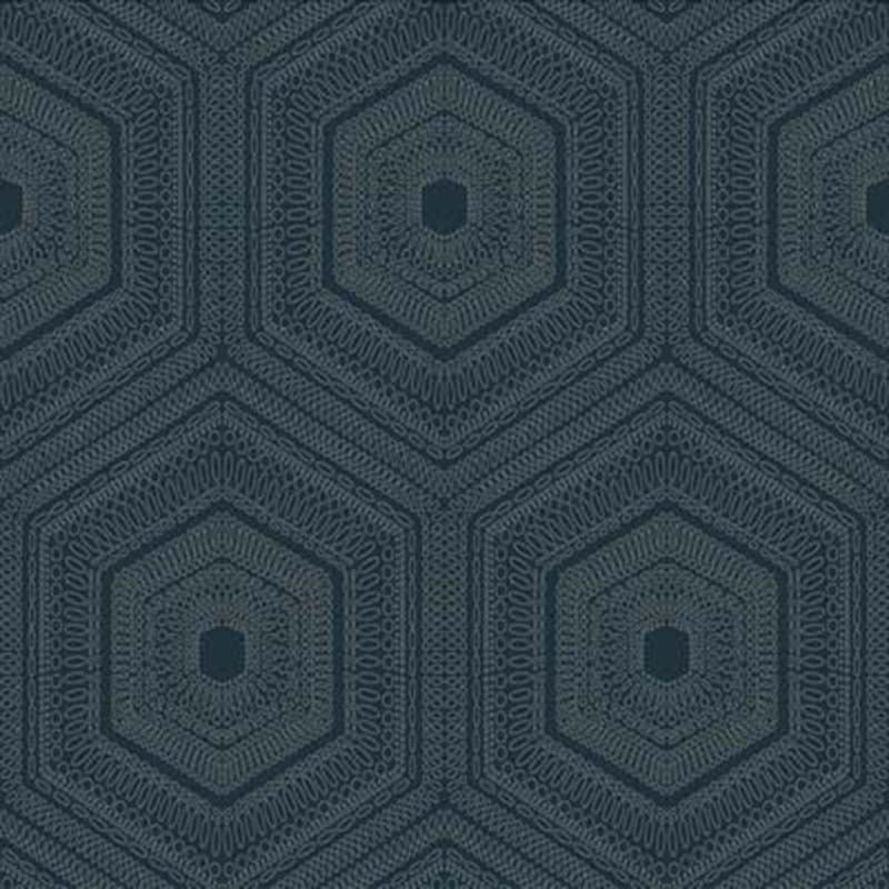 Winfield Thybony Concentric Groove Deep Navy Wallpaper WTP4040.WT.0