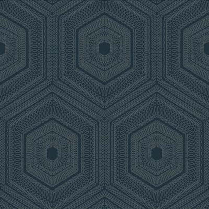 Winfield Thybony Concentric Groove Deep Navy Wallpaper WTP4040.WT.0