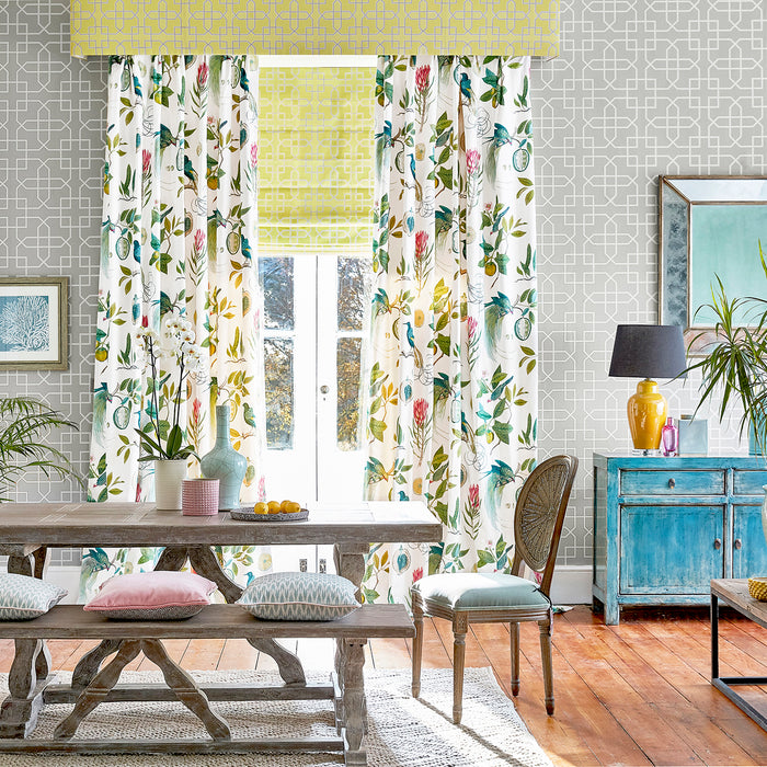 Sanderson Hampton Trellis Botanical Green 216660 Wallpaper DGLW216660