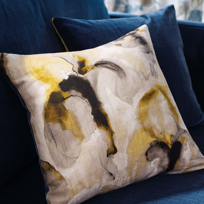 Zoffany Water Iris Gold/Charcoal 322431 Fabric ZATM322431