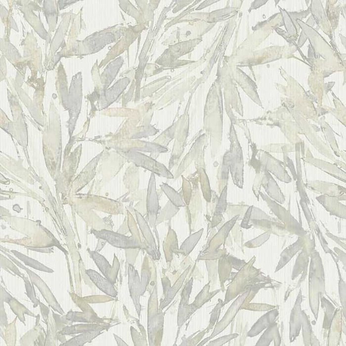 York Rainforest Leaves Cream/Grey Wallpaper Y6230702