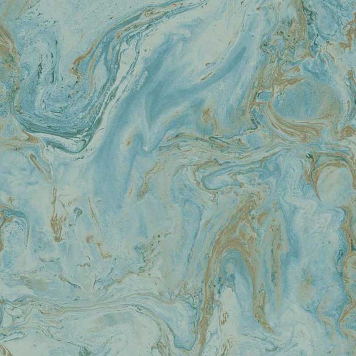 York Oil & Marble Bright Blue/Gold Wallpaper Y6231206