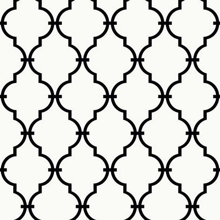 York Modern Trellis Blacks Wallpaper YS9100