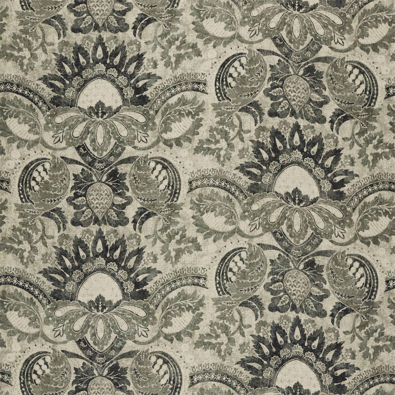 Zoffany Pomegranate Print Gargoyle/Bone Black 322692 Fabric ZDAF322692