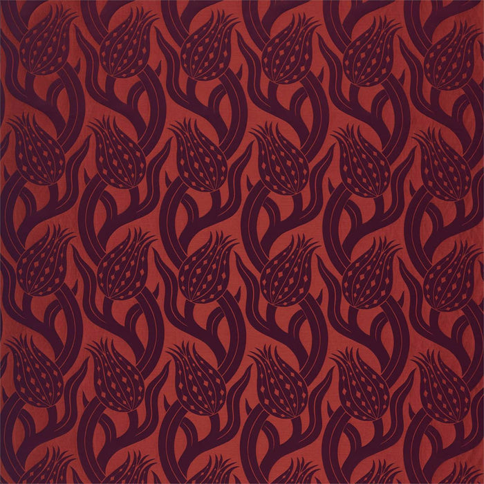 Zoffany Persian Tulip Weave Crimson 333122 Fabric ZDAF333122