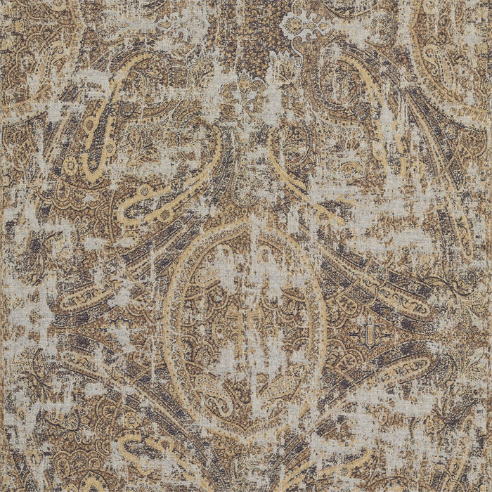 Zoffany Elswick Paisley Blue Umber 332803 Fabric ZELS332803