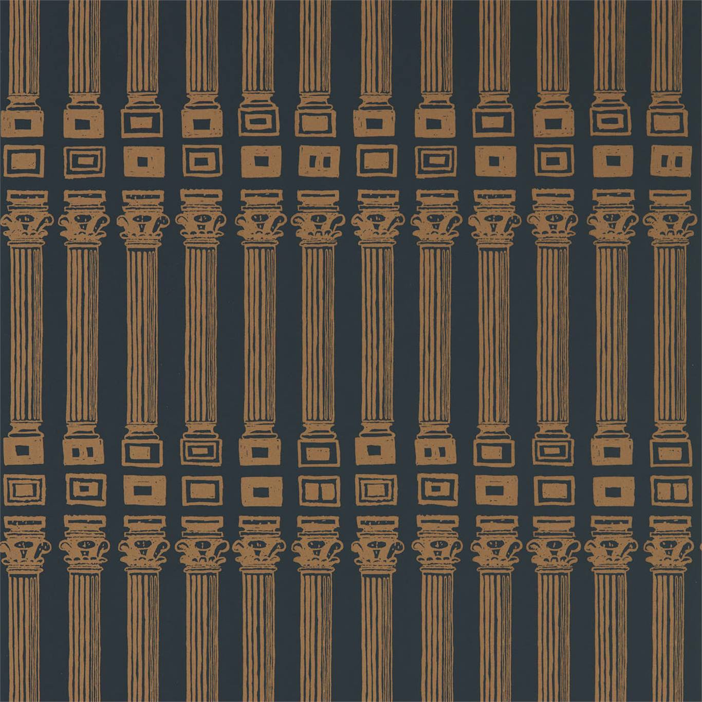 Zoffany Columns Vine Black/Antique Gold 312969 Wallpaper ZPLW312969