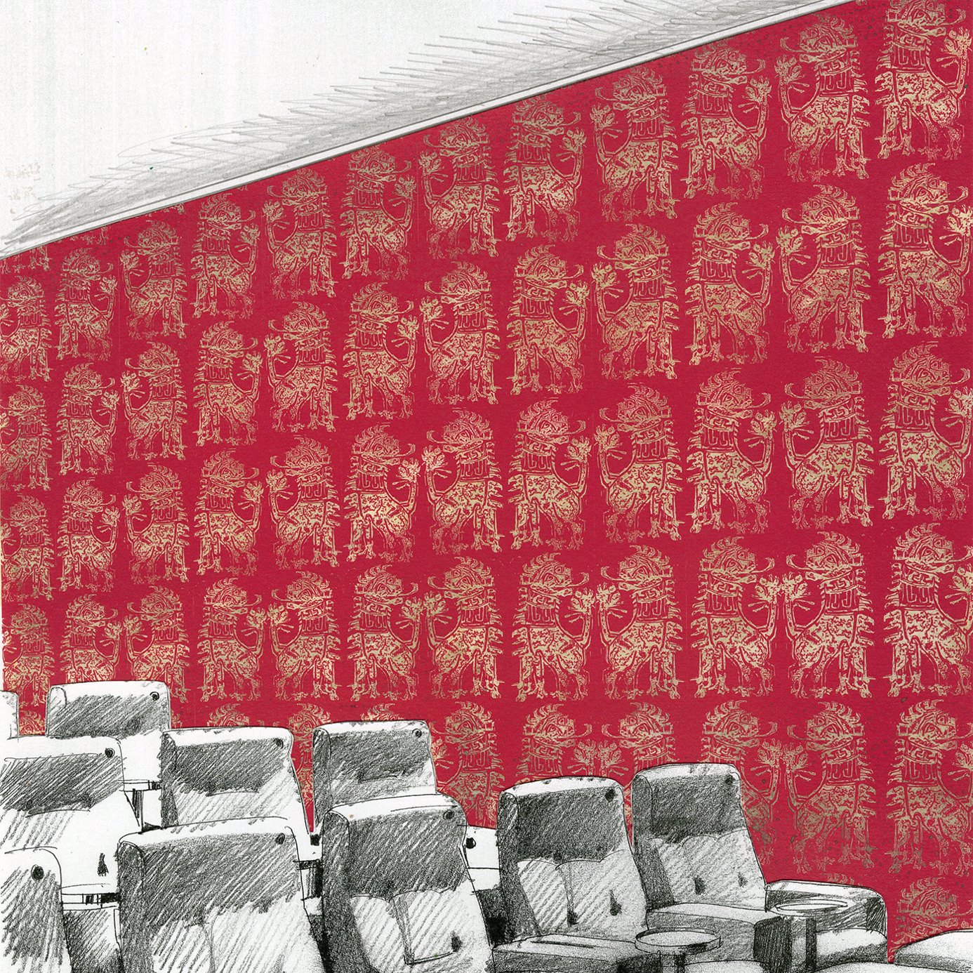 Zoffany Sicilian Lion Cinnabar/Bronze 312978 Wallpaper ZPLW312978