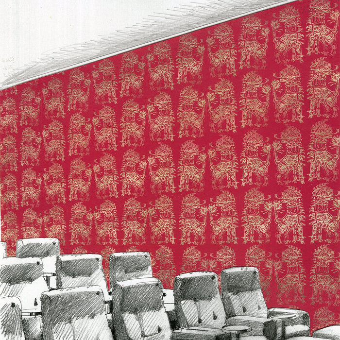 Zoffany Sicilian Lion Bone Black/Coppper 312979 Wallpaper ZPLW312979