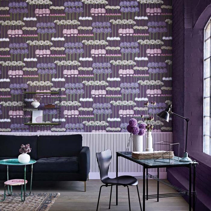 Cole & Son Allium Mulb/heather/violet Wallpaper Sample 115/12036.CS