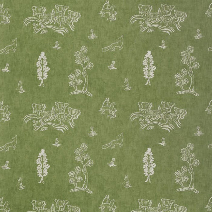 Andrew Martin Friendly Folk Basil Green Fabric AM100318.3.0