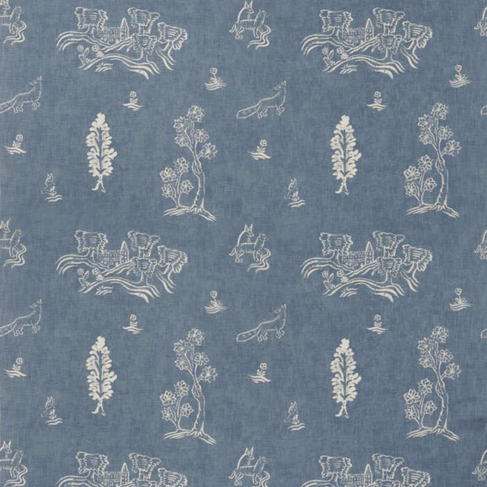 Andrew Martin Friendly Folk Happy Blue Fabric AM100318.5.0