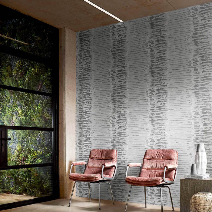 Harlequin Ripple Stripe Steel 112577 Wallpaper EANW112577