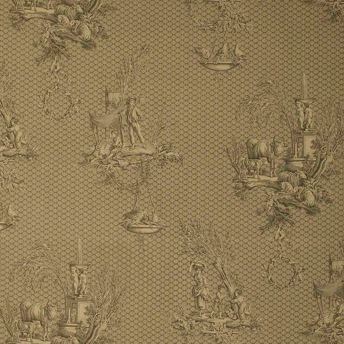 Marvic Textiles Les Enfants Olive On Ecru Fabric 5441-003