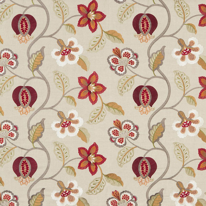 GP & J Baker Elvaston Red/Ivory Fabric BF10532.6.0