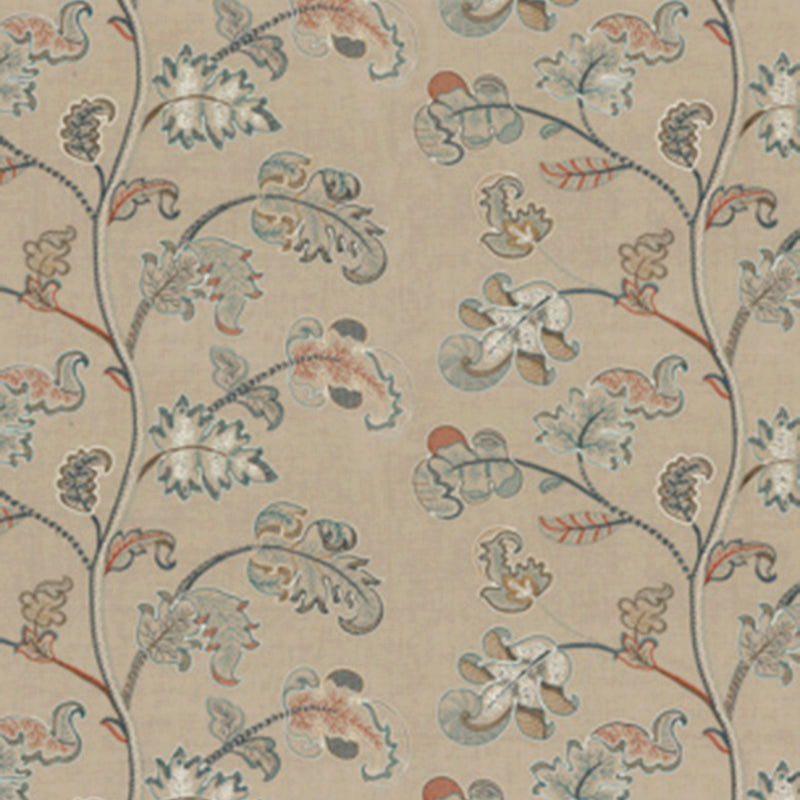 GP & J Baker Alderwood Teal Fabric BF10769.2.0