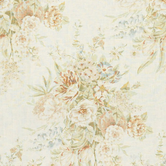 Lee Jofa Sherbourne II Peach/Aqua Fabric BFC-3506.713.0