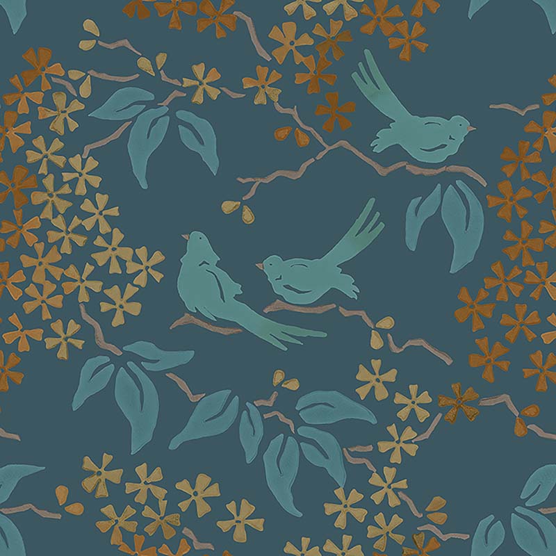 Galbraith & Paul Birds Hemlock Wallpaper