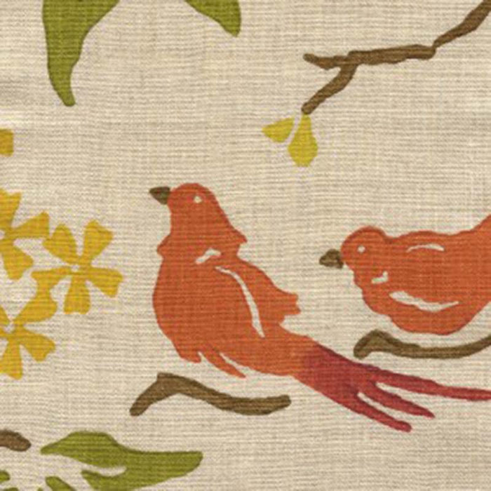 Galbraith & Paul Birds Pumpkin Fabric