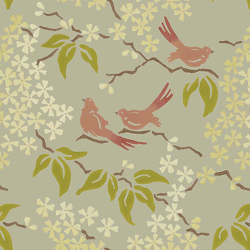 Galbraith & Paul Birds Sage Wallpaper