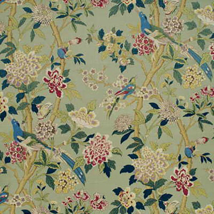 GP & J Baker Hydrangea Bird Aqua/Rose Fabric BP10148.3.0