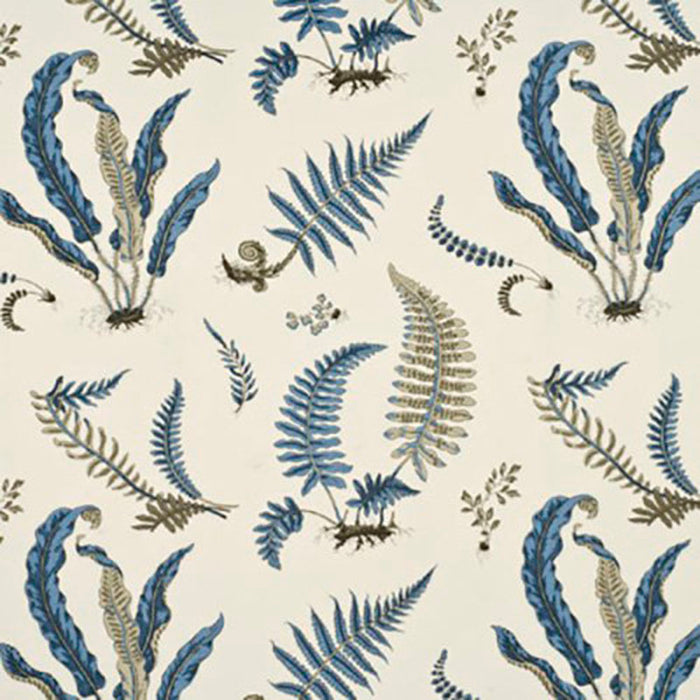 GP & J Baker Ferns Indigo/White Fabric BP10381.2.0