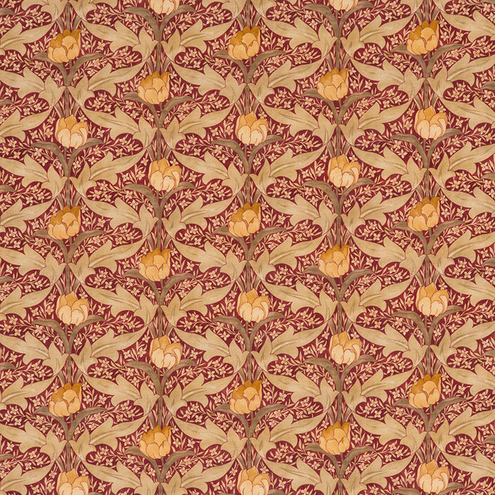 GP & J Baker Tulip & Jasmine Red/Ochre Fabric BP10622.2.0