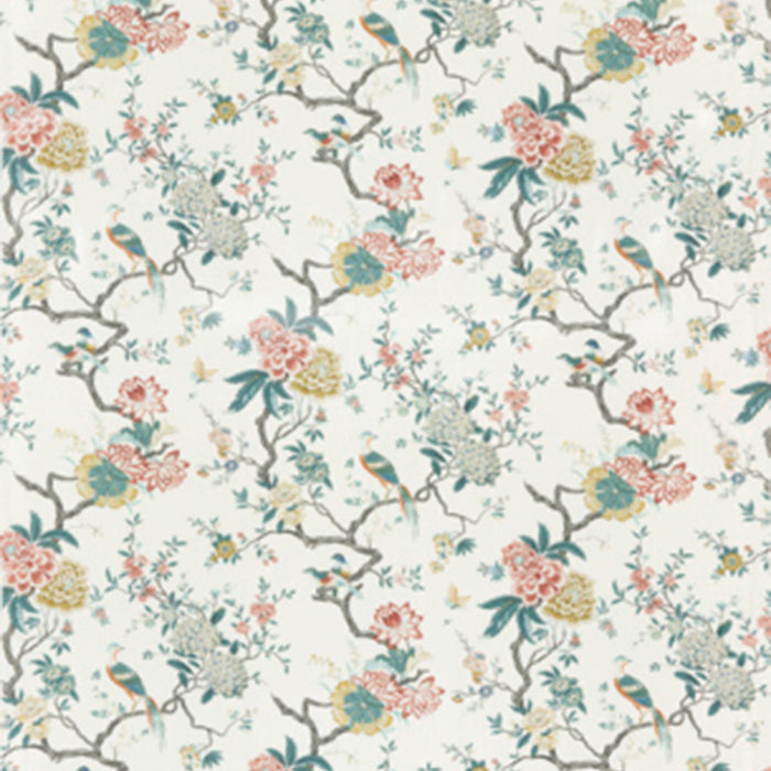 GP & J Baker Oriental Bird Signature Teal Fabric BP10771.5.0