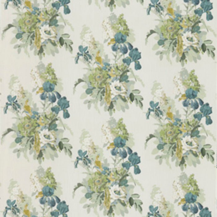 GP & J Baker Bird & Iris Soft Teal Fabric BP10774.4.0