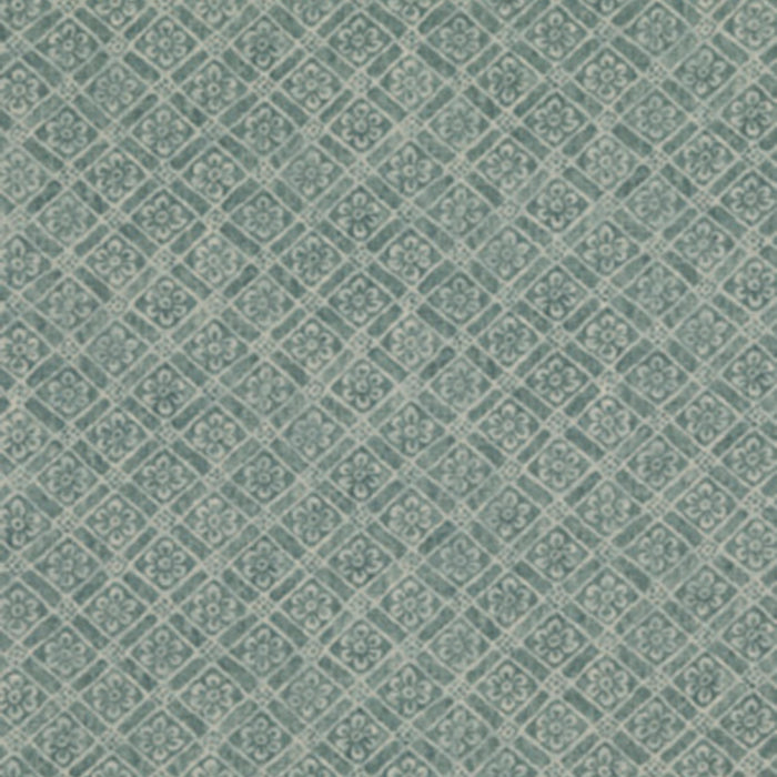 GP & J Baker Moreton Trellis Teal Fabric BP10775.3.0