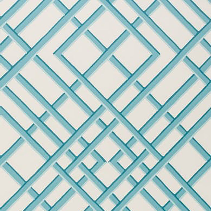 Brunschwig & Fils Treillage Sidewall Aqua Wallpaper BR-60100.513.0