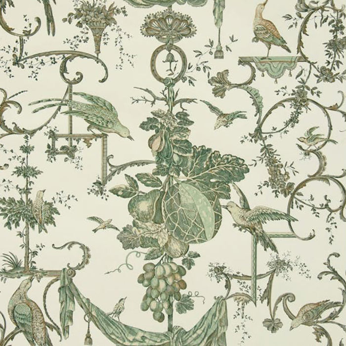 Brunschwig & Fils Kininvie Leaf On White Wallpaper BR-69365.432.0