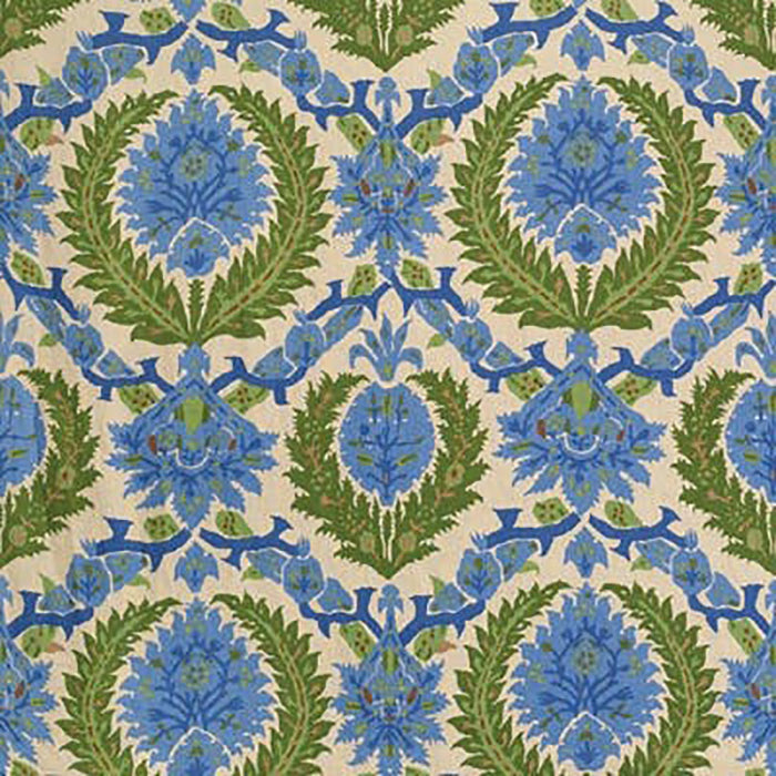 Brunschwig & Fils Zenobia Linen Print Canton Blue/Green Fabric BR-700018.221.0