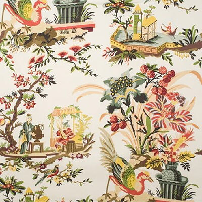 Brunschwig & Fils Le Lac Linen Print Cream Fabric BR-71163.015.0