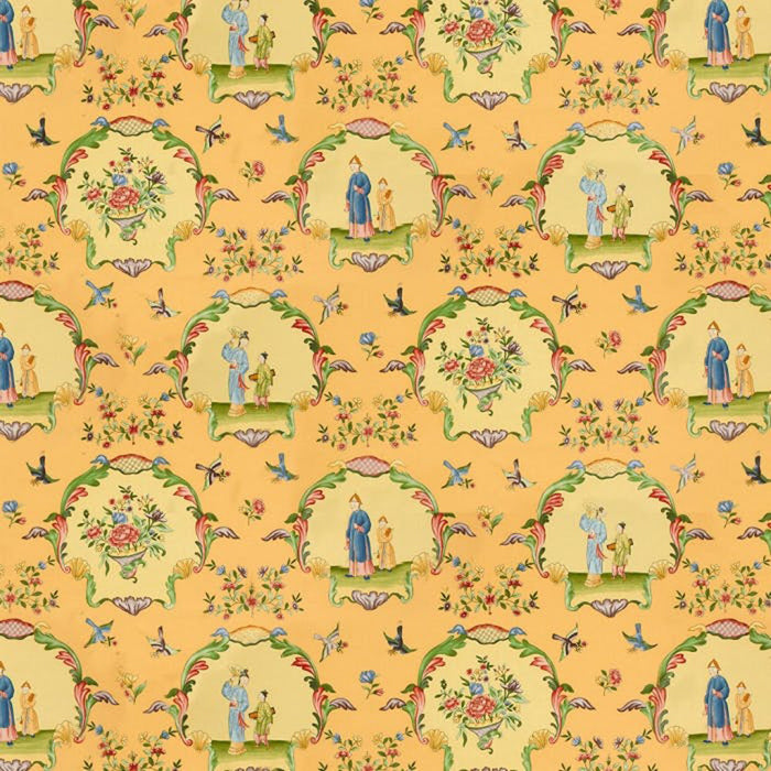 Brunschwig & Fils Ecole Chinoise Jaune Fabric BR-71613.02.0