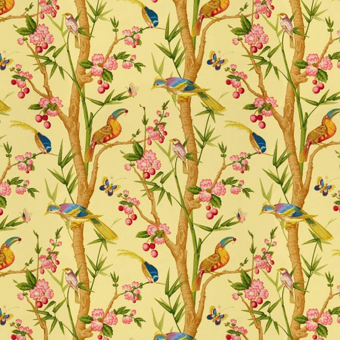 Brunschwig & Fils Toucans Jaune Fabric BR-71622.01.0