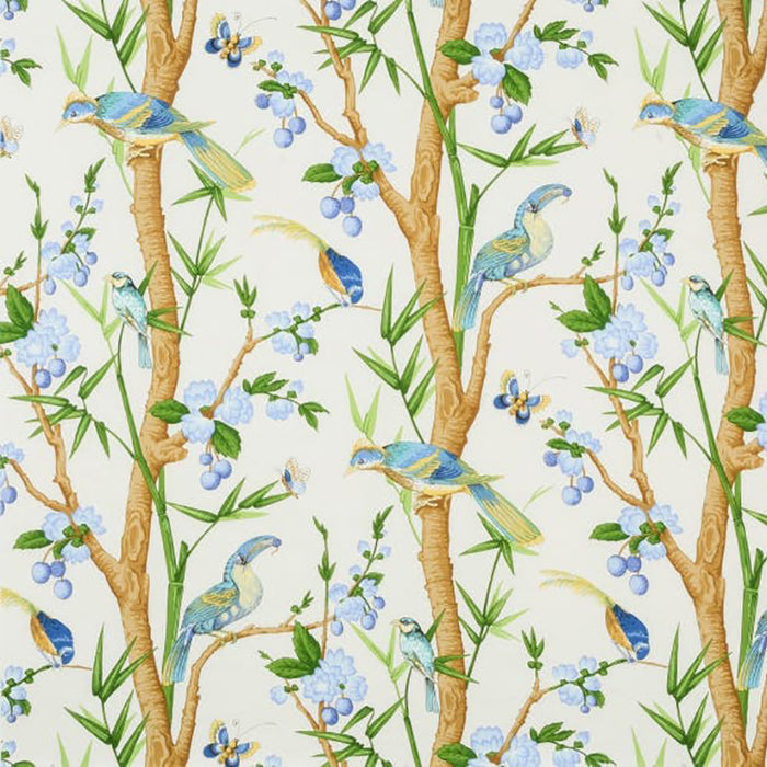 Brunschwig & Fils Toucans Aqua/Blue Fabric BR-71622.140.0