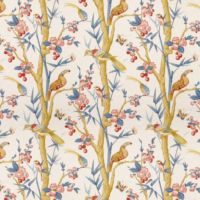 Brunschwig & Fils Toucans Berry/Slate Fabric BR-71622.248.0