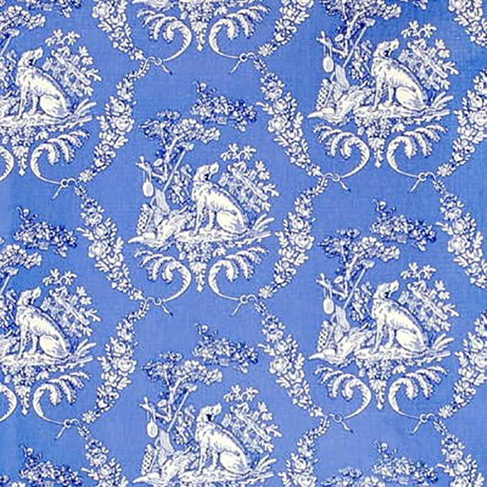 Brunschwig & Fils The Hunting Toile Blue Fabric BR-79165.222.0