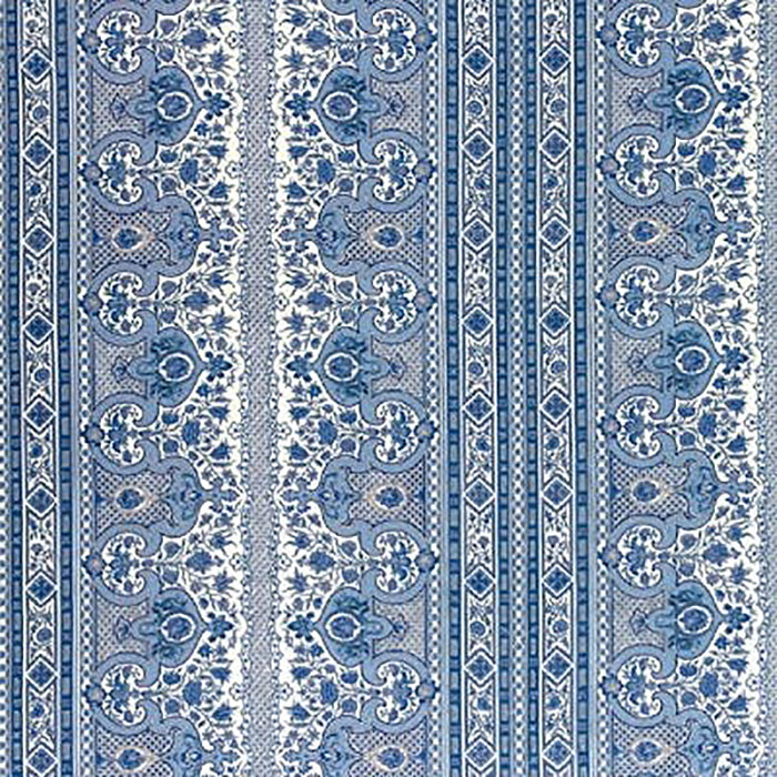 Brunschwig & Fils Digby S Tent Linen & Cotton Print Moroccan Blue Fabric BR-79743.222.0