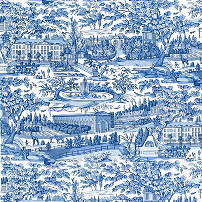 Brunschwig & Fils Zarafa Cotton Print Blue Fabric BR-79744.222.0