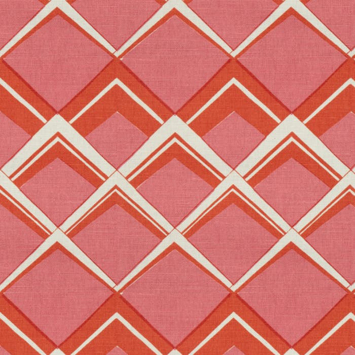 Brunschwig & Fils Palladium Linen And Orange Pink Fabric BR-79774.641.0