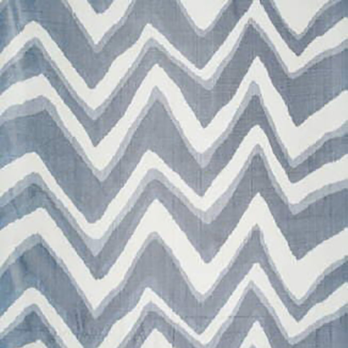 Brunschwig & Fils Chevron Bar Silk Warp Print Marine Fabric BR-79785.271.0