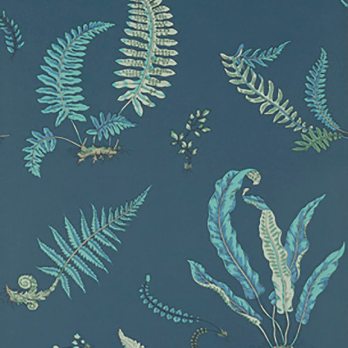 GP & J Baker Ferns Indigo/Teal Wallpaper BW45044.9.0