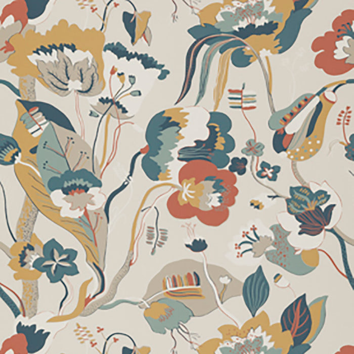 GP & J Baker California Teal/Ochre Wallpaper BW45080.4.0