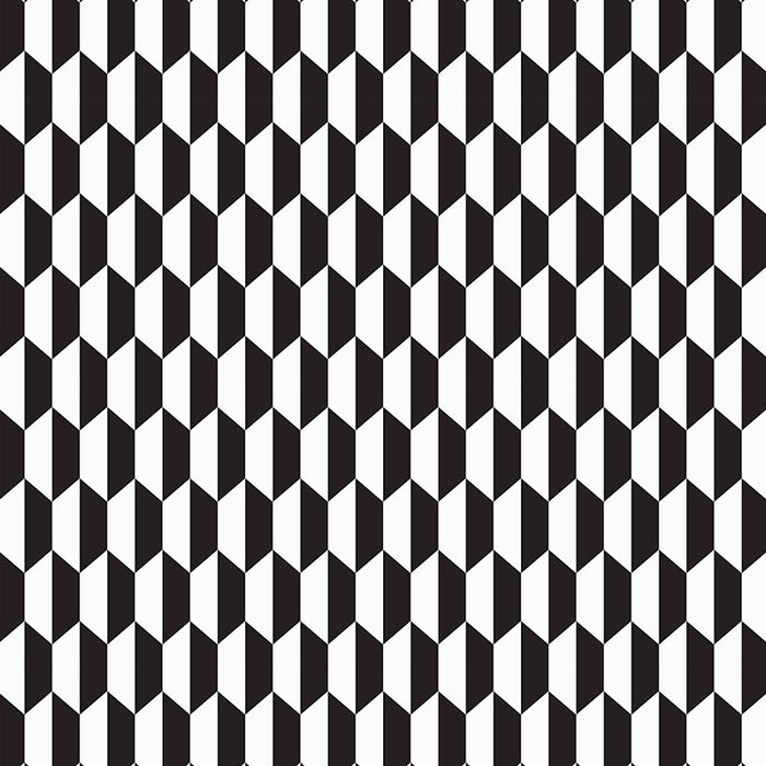 Cole & Son Tile Blk Wht Fabric F111/9034.CS.0