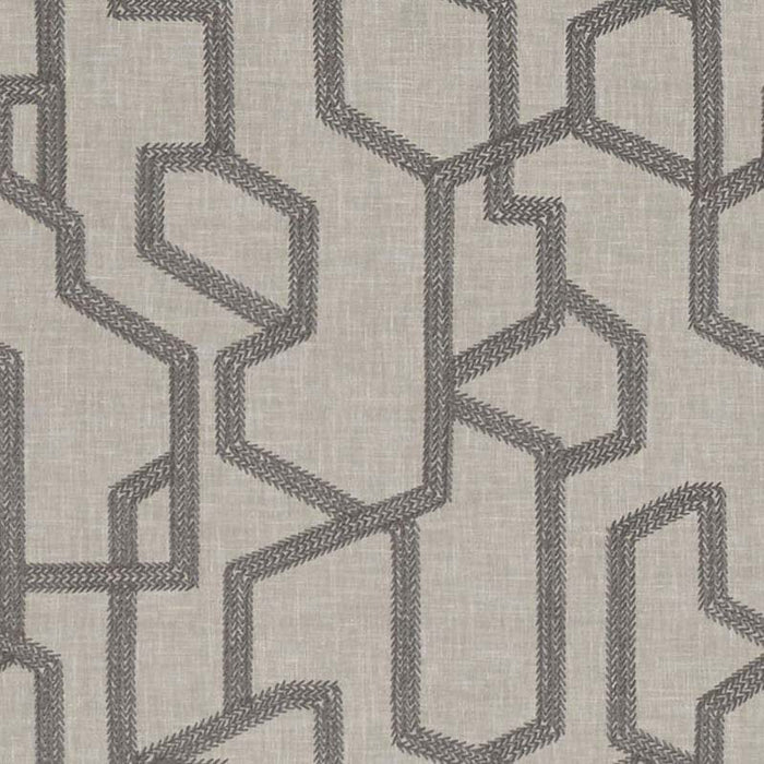 Clarke & Clarke Labyrinth Charcoal Fabric F1300/01.CAC.0