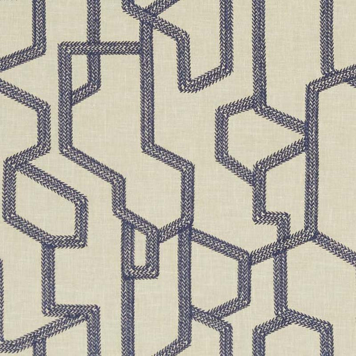 Clarke & Clarke Labyrinth Midnight Fabric F1300/04.CAC.0