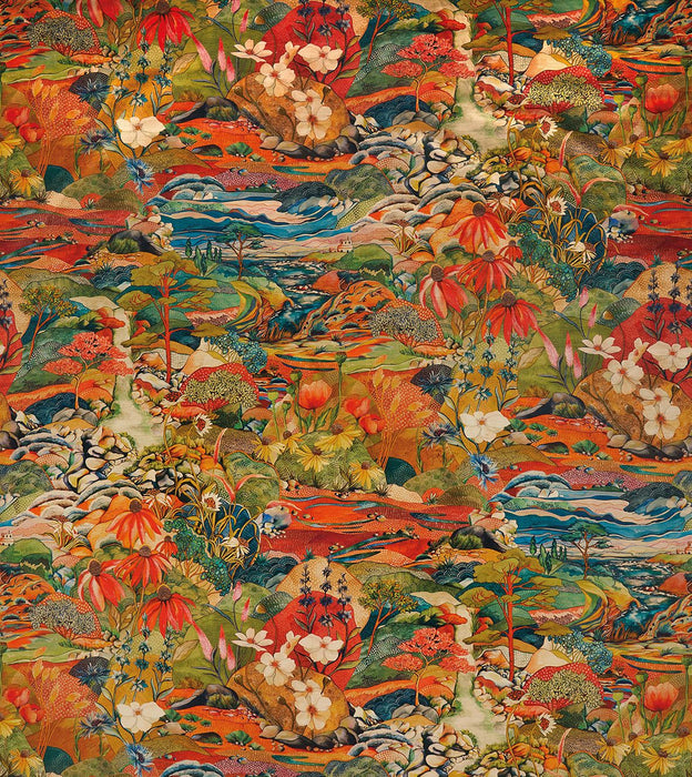 Osborne & Little Trebah Velvet 02 Fabric F7670-02